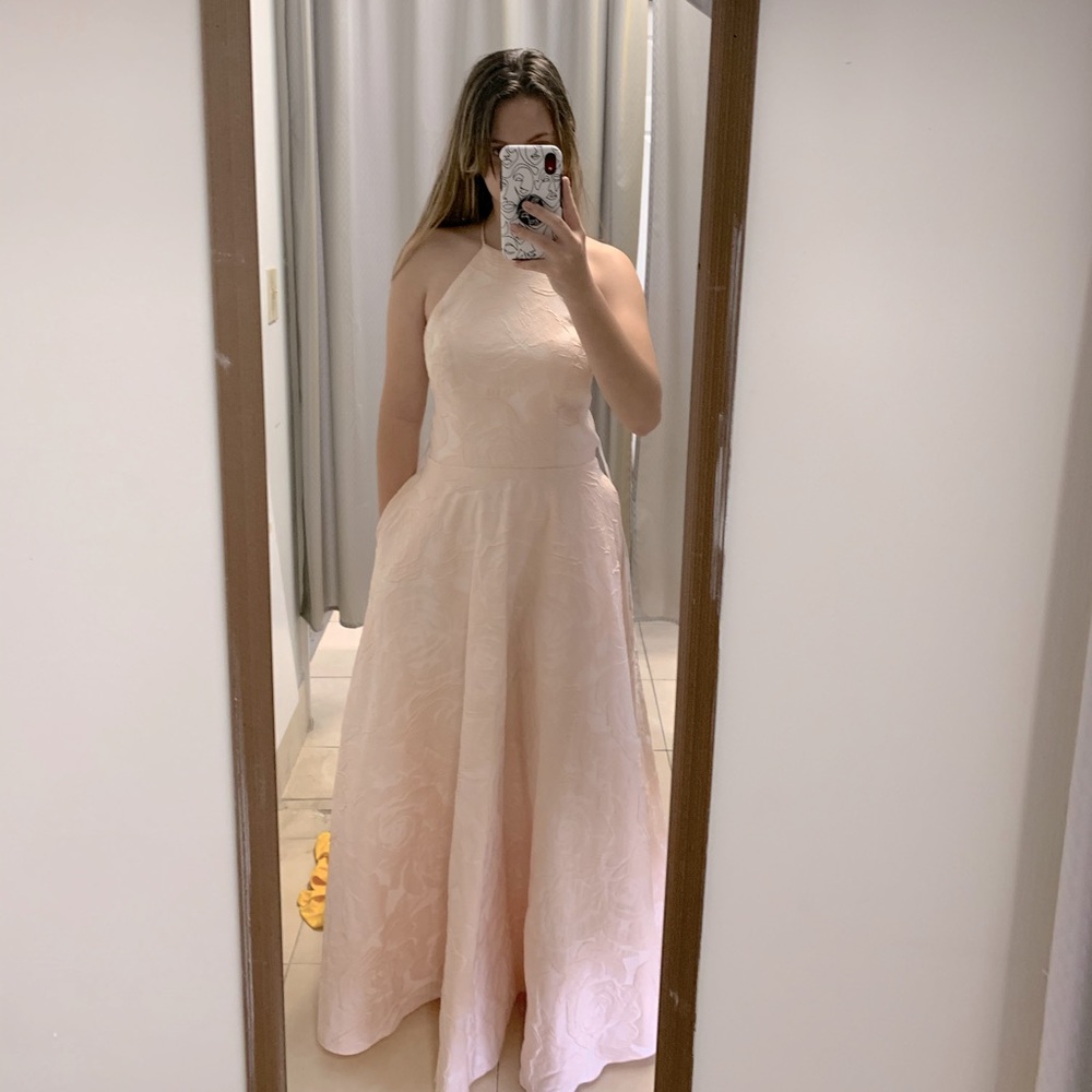 Prom dress with laced up back